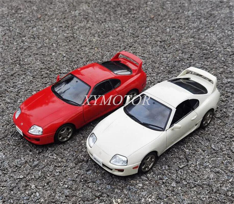 

Solido 1/18 For Toyota Supra Mk.4 A80 Metal Diecast Car Toys Hobby Gifts Display Red/White Open Display Ornaments Collection