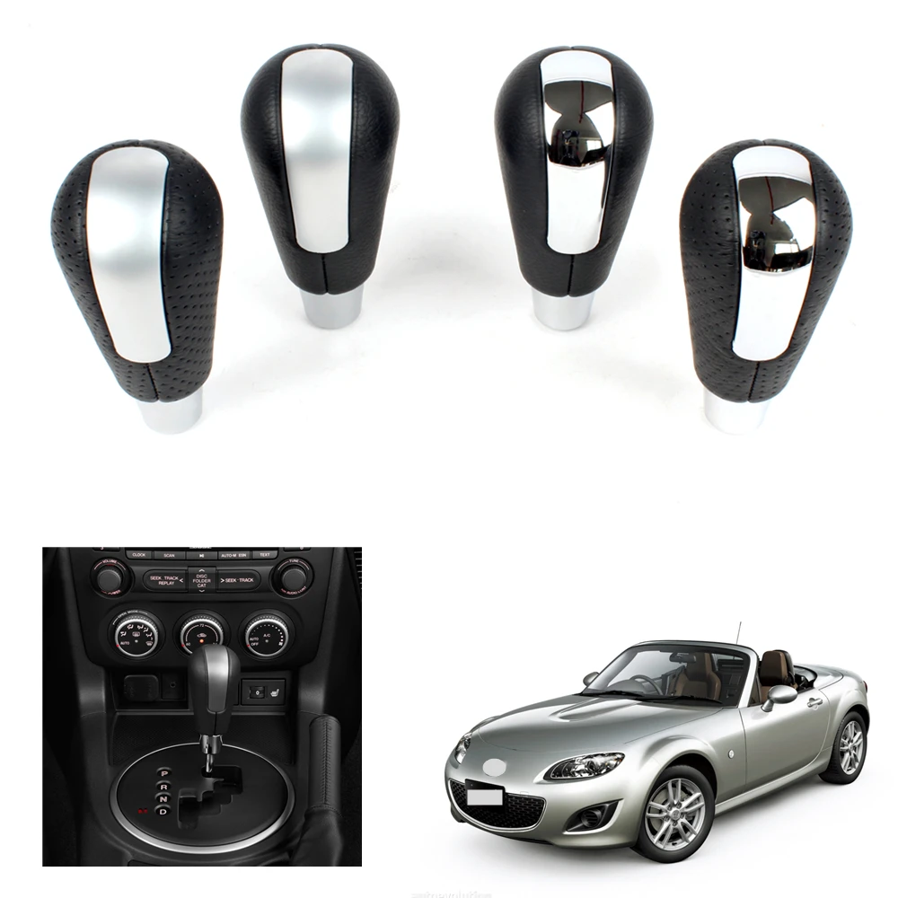 For Mazda MX-5 Miata 2008 2009 2010 2011 2012 2013 2014 2015 Automatic Transmission Leather Gear Stick Shift Knob Lever