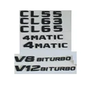 3D Матовый Черный багажник буквы значок эмблема значки наклейки для Mercedes Benz CL55 CL63 CL65 V8 V12 BITURBO AMG 4matic