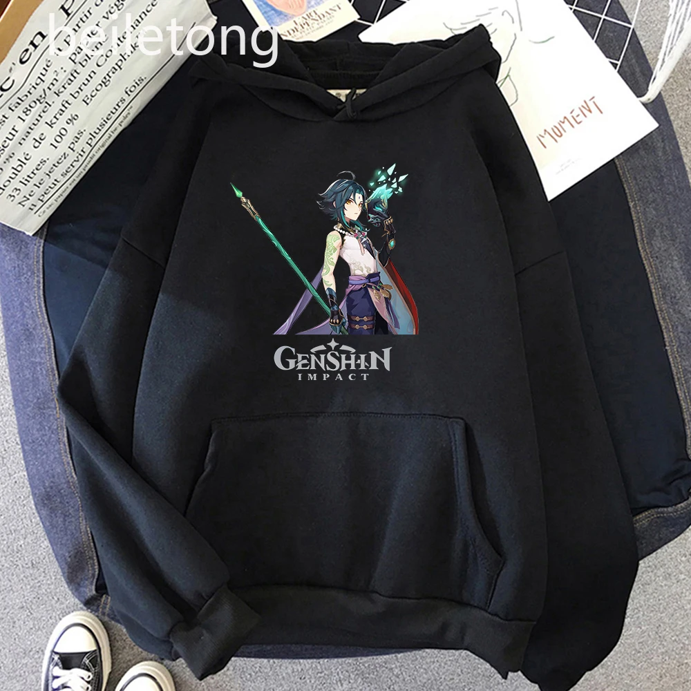 

Толстовка с капюшоном Genshin Impact, Толстовка для женщин и мужчин, Толстовка Оверсайз в стиле хип-хоп, повседневная спортивная одежда, женские пуловеры с принтом Xiao