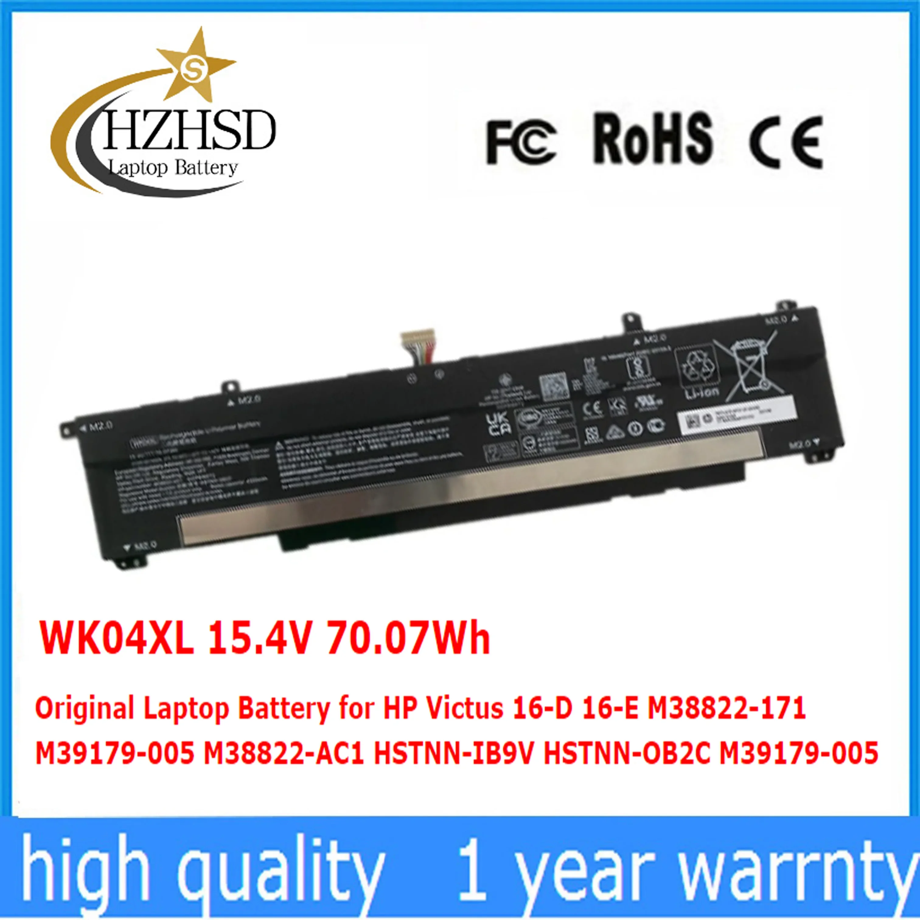 Оригинальный аккумулятор WK04XL для ноутбука HP Victus 16-D 16-E 15 4 в Втч