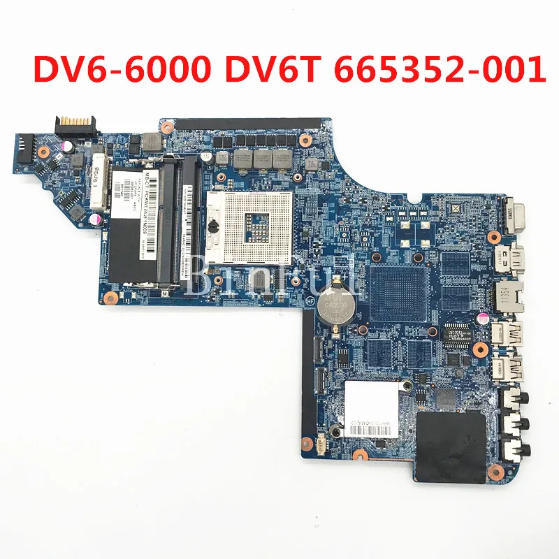 High Quality Mainboard For HP Pavilion DV6-6000 DV6T Laptop Motherboard 665352-001 665352-501 665352-601 DDR3 100%Full Tested OK