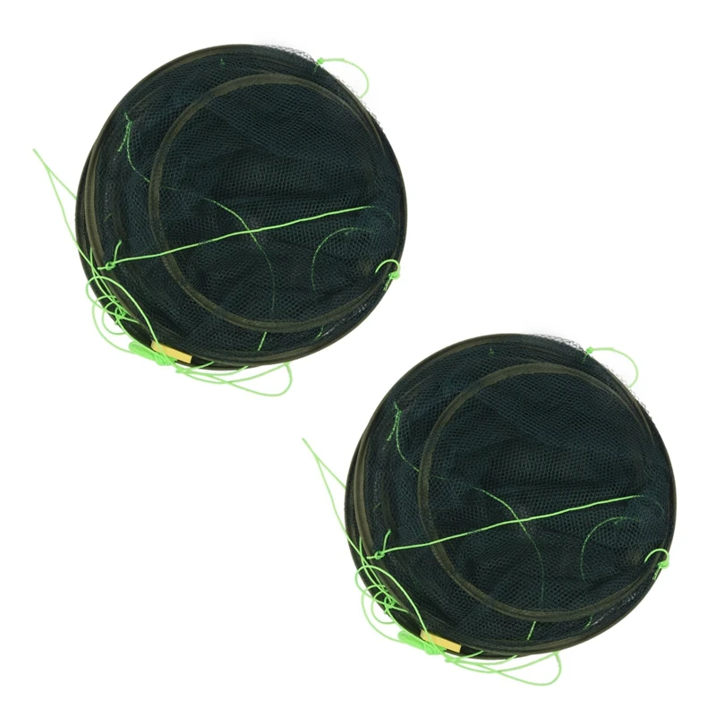

Портативные открытые складные сетки, литая искусственная кожа, рыболовные сети, 2 шт.