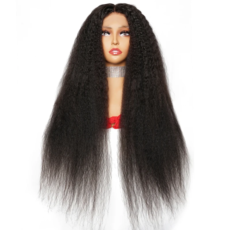 13*4 парики на сетке спереди курчавые прямые без повреждений из перуанских