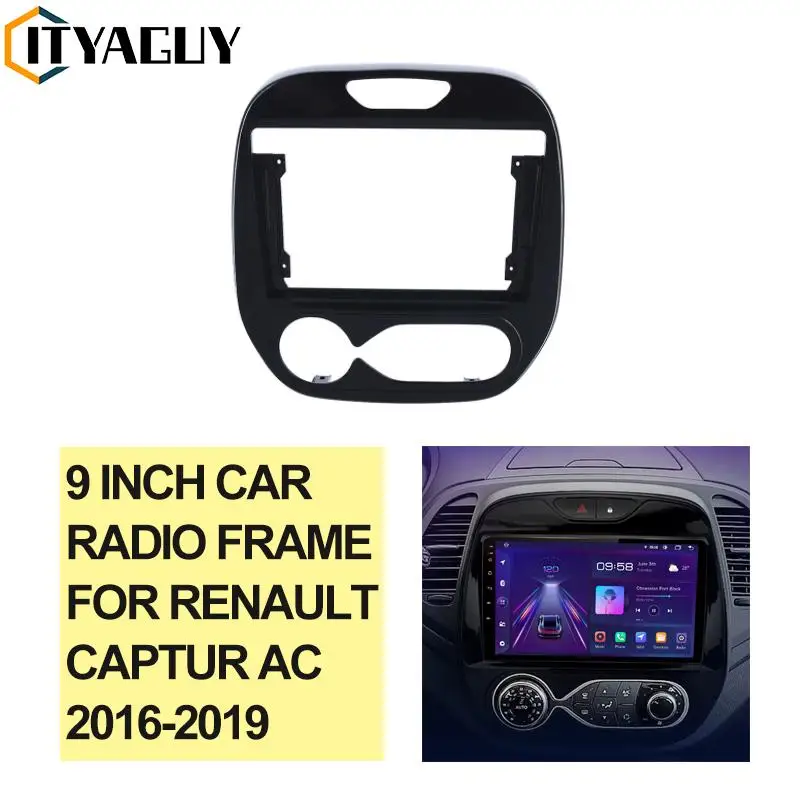 

Автомобильный радиоприемник 2 Din 9 дюймов, установка DVD GPS Mp5, пластиковая панель Fascia ДЛЯ RENAULT Captur AC 2016-2019, комплект крепления для приборной пане...