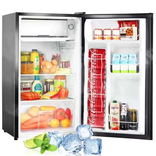 

RV refrigerator compact refrigerator, 3.2 cubic feet with freezer, 5 temperature adjustable, used in kitchen, apartment, bar, of