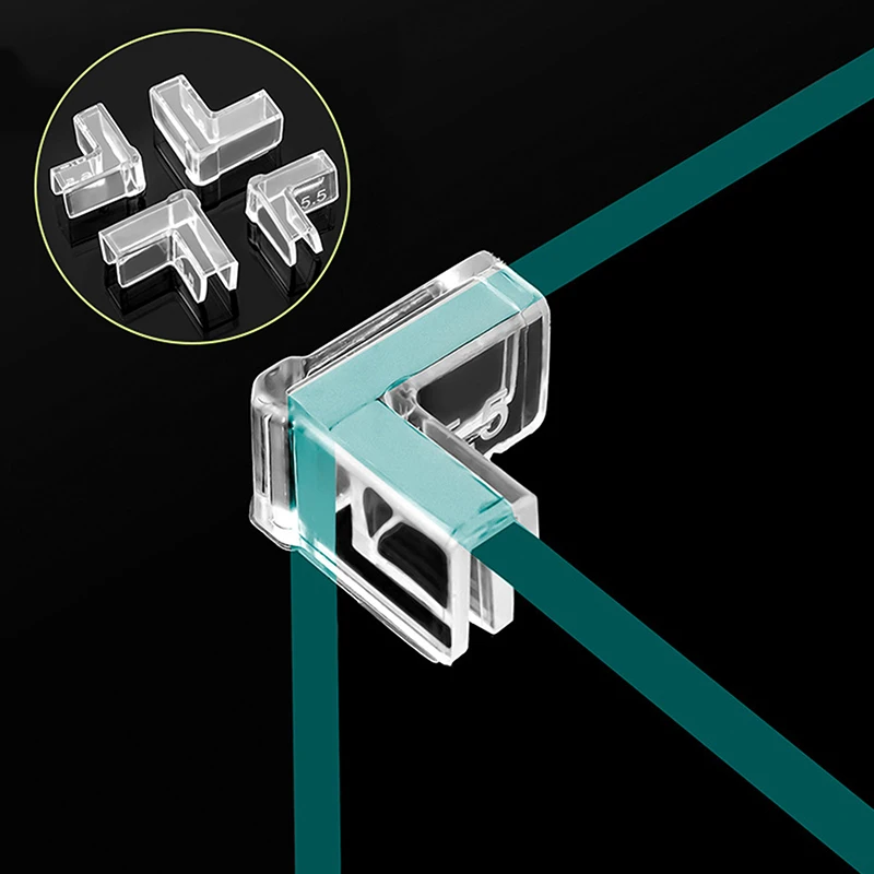 4 шт./набор силиконовые прозрачные уголки для аквариума