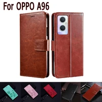 oppoa96 cover for oppo a96 case pfum10 magnetic card flip wallet leather phone protective etui book for oppo a 96 case coque bag