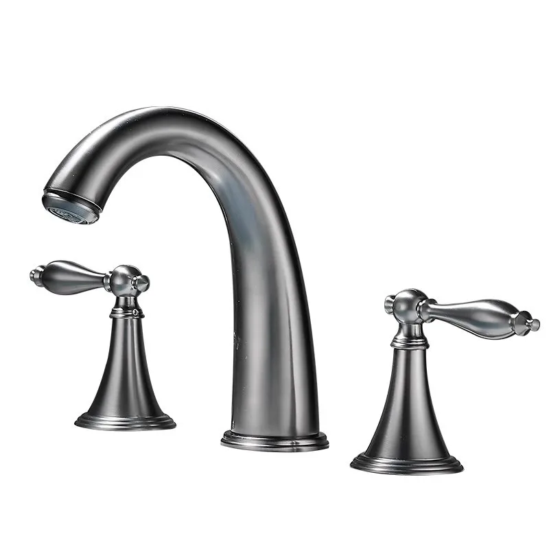 Смеситель для раковины Tuqiu латунный серый широко распространенный смеситель