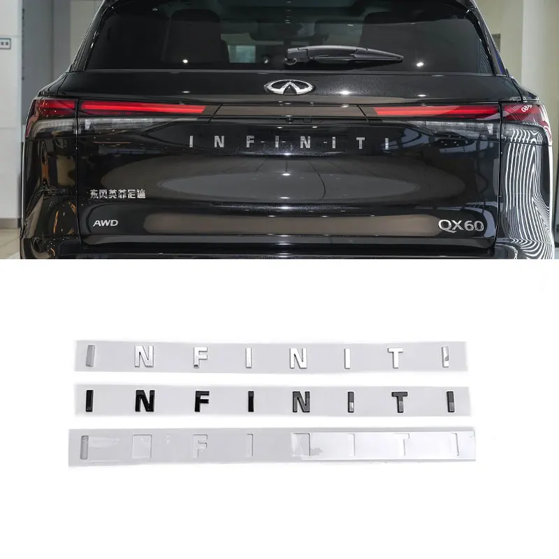 Фото INFINITI буквенные значки, значок, автомобильные наклейки для INFINITI Q50L QX50I Q70 QX60 QX80, ремонтная наклейка с логотипом на задний багажник №1