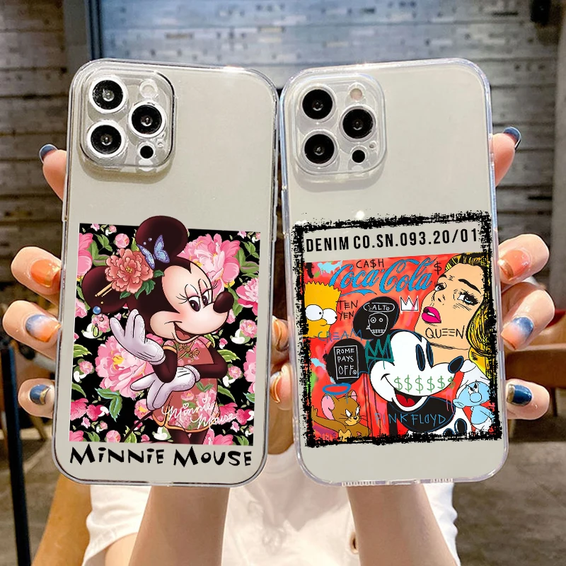 

Mickey Minnie Mouse Disney Mickey Minnie Mouse For iPhone 13 12 11 Pro Max 13 12 Mini 6 6S 7 8 Plus SE2 X XR XS Max Coque