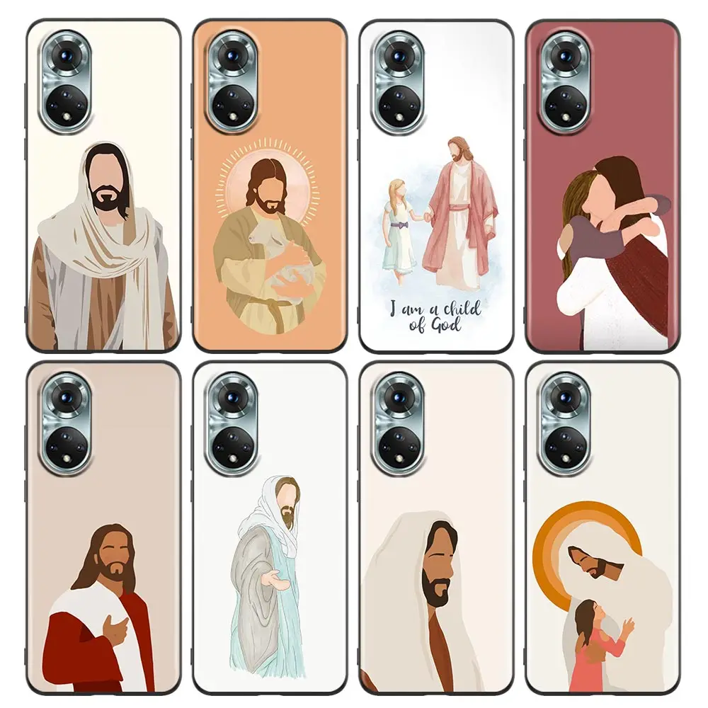 

New Faith Christian Religious Jesus Clear Anime Case Honor X8 60 8X 9X 50 30i 21i 20 9A Play Nova 8i 9 SE Y60 Magic4 Pro Lite 5G