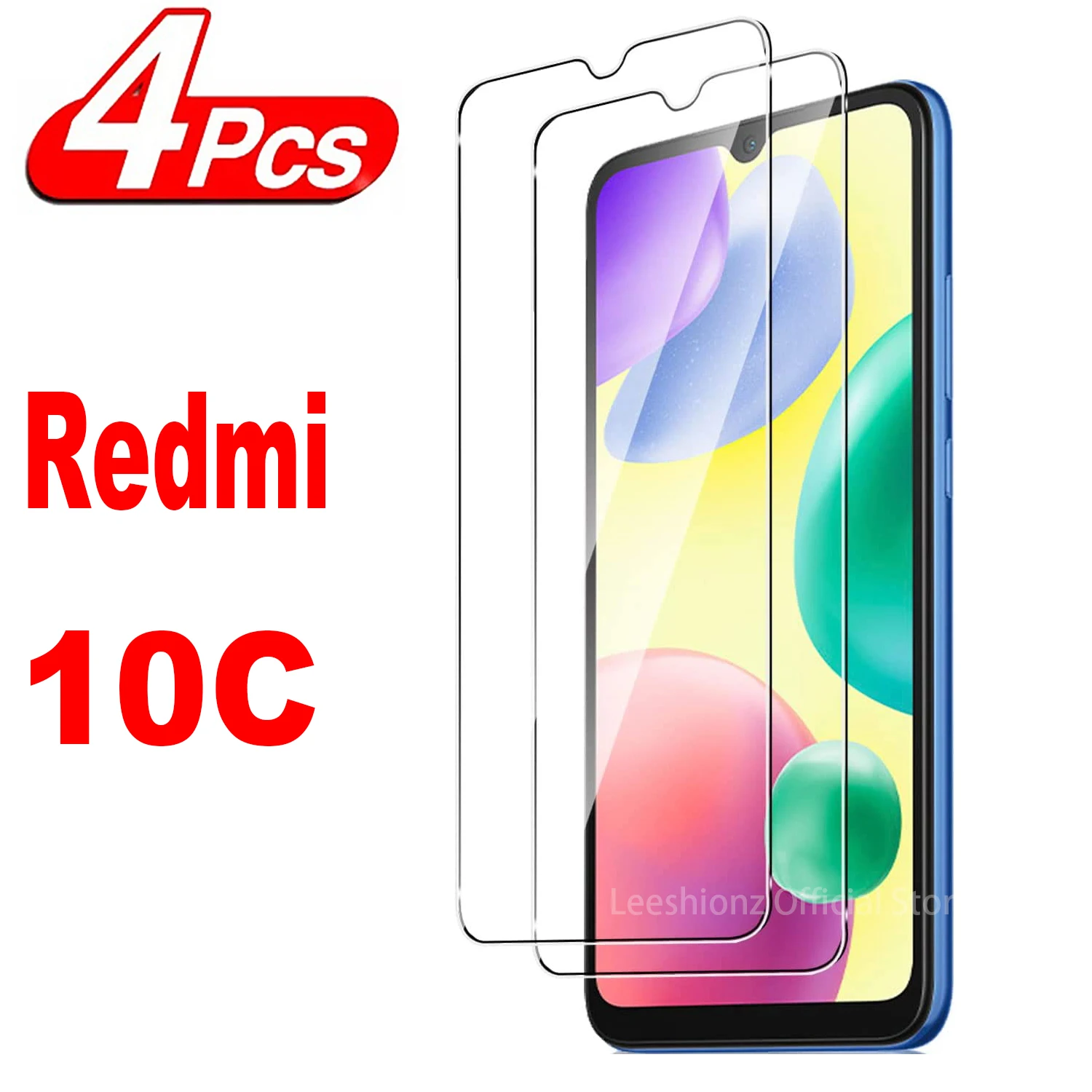 2/4Pcs Screen Protector Glass For Xiaomi Redmi 10C Tempered Glass Film