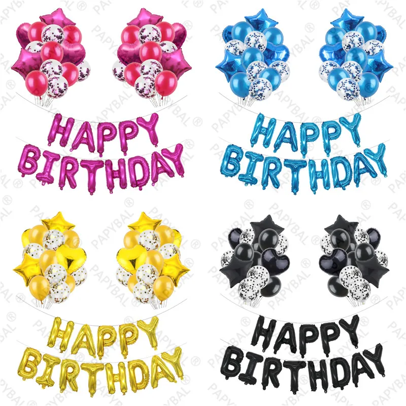 

41 шт., детский латексный шар с конфетти, 12 дюймов