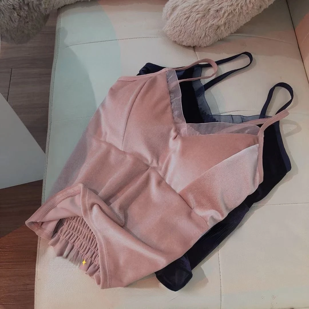 Золотистый бархатный жилет на подтяжках для женщин осень-зима теплый сетчатый