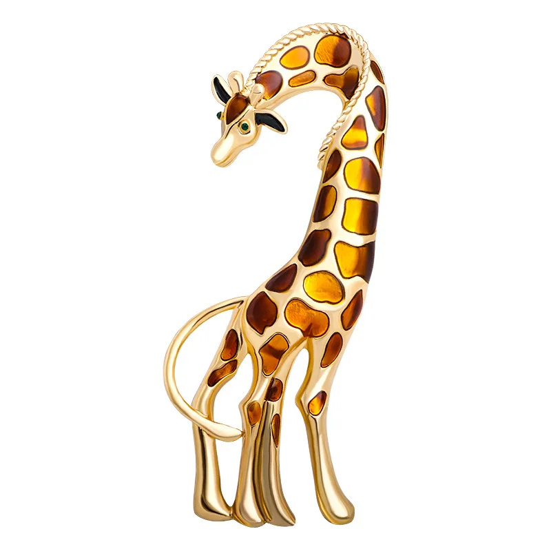 

Creative Large Size Painted Giraffe Brooch Fashion Animal Brooch Drip Oil Painting Oil Brooch Female Accessories Women Ladies