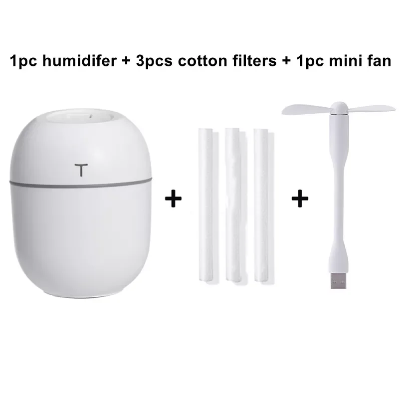 

USB Mini Ultrasonic Air Humidifier LED Lamp Essential Oil Diffuser Car Purifier Aroma Anion Mist Maker With Romantic Light