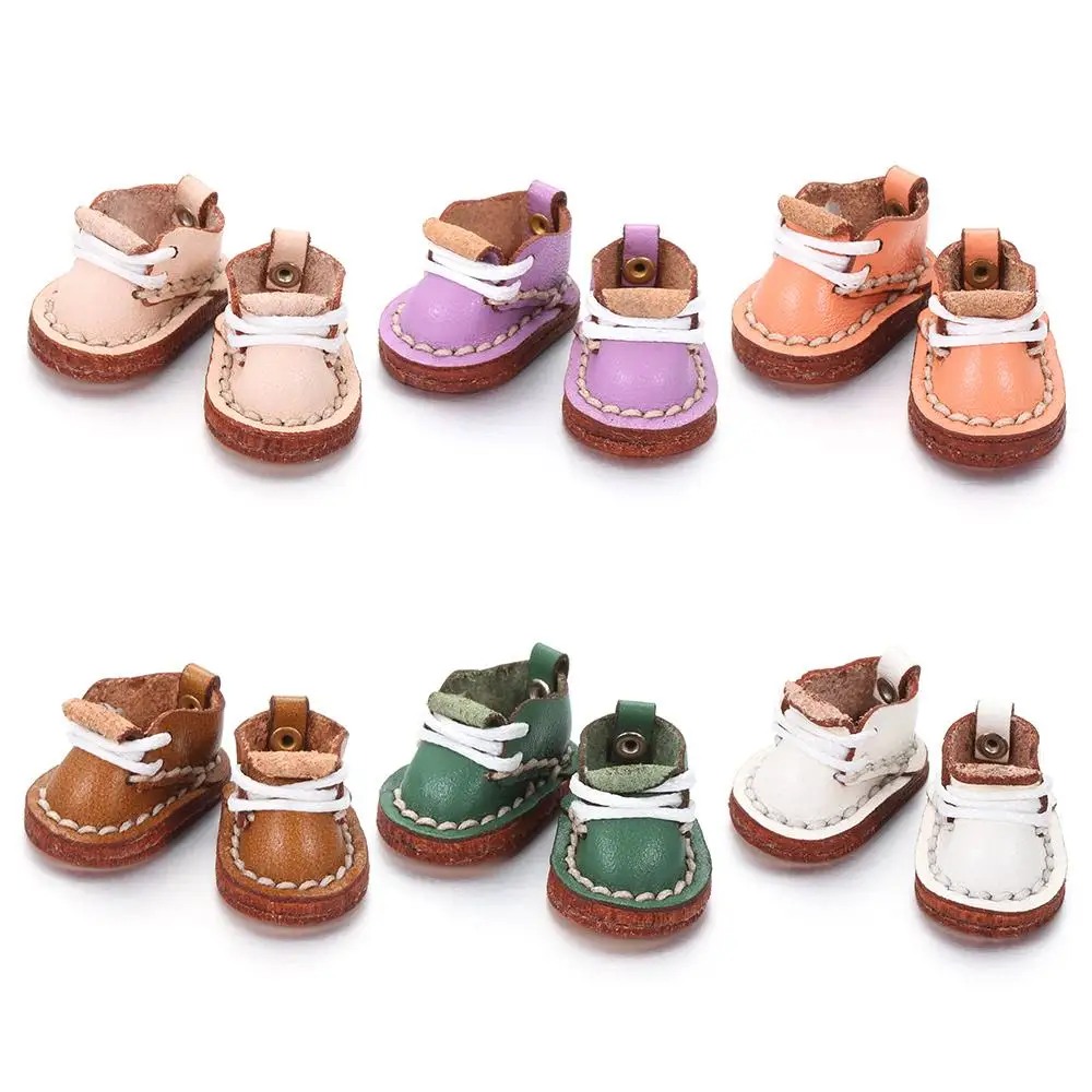 

For obitsu11GSCbody9OB11 for 1/11 OB11 Handmade Cute New Casual Leather Shoes Cowhide Dolls Shoes Doll Boots