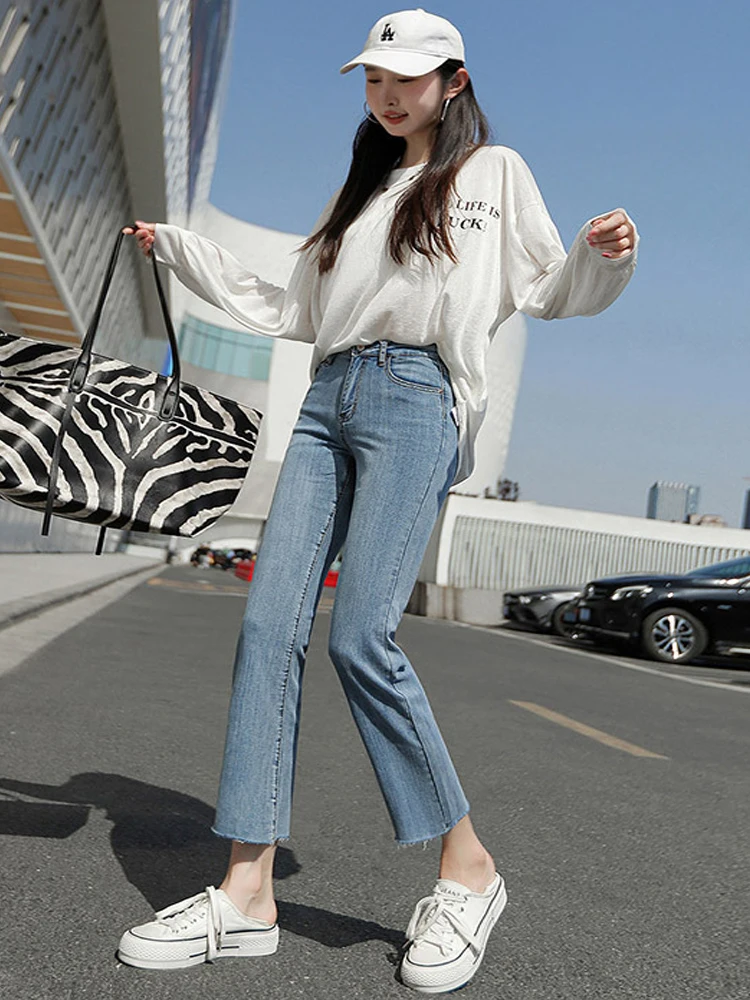 

Straight Jeans Women's Autumn 2023 New High Waist Pants Vintage Clothes Cargo Pants Y2k Style Korean Fashion Denim Trousers