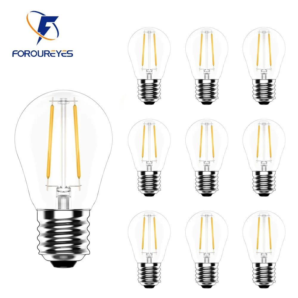 10pack S14 Dimmable Filament Bulb For Garden String lights E27 E26 110V 220V 1W 2W PC Cover Warm White Led Light Bulbs