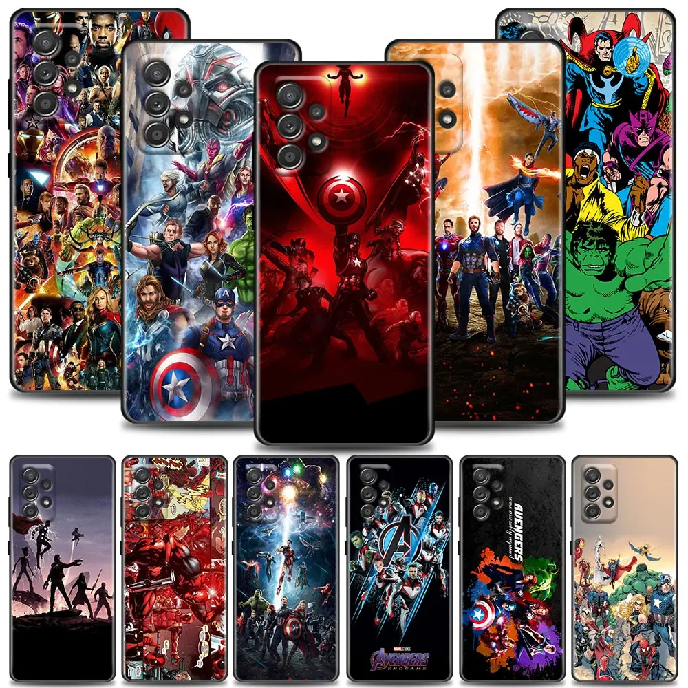 

Marvel The Avengers Superheroes Fundas Coques Case for Samsung A01 A02 A03s A11 A12 A13 A21s A22 A31 A32 A41 A42 A51 4G 5G Case