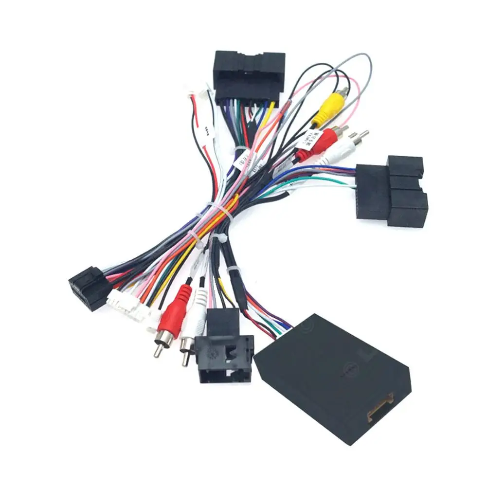 

Car Radio Cable ISO Wiring Harness Adapter 16 Pin Android Navigation Connector Conversion Cable Universal Parts Wire Plug Kit
