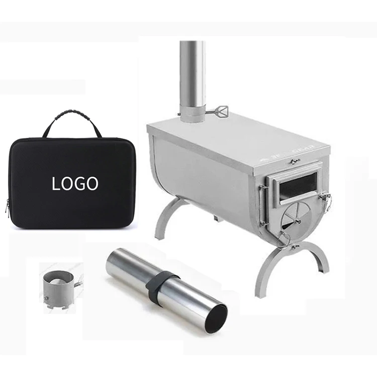 

Portable Outdoor Hiking Wooden Burned Quick Release Backpacking Camping Titanium Tent Heating Stove