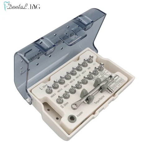 Набор инструментов для коррекции зубных имплантов, Универсальное оборудование для стоматологии, имплантологические динамометрические отвертки, гаечный ключ 10-70 нм