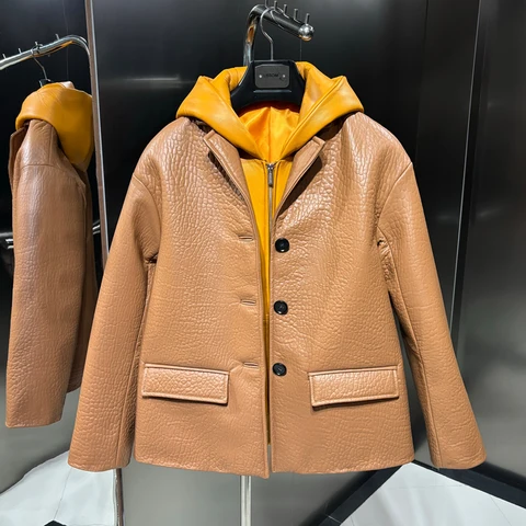 Женская кожаная куртка из овечьей кожи, размер S - XXXL, цвет в ассортименте
