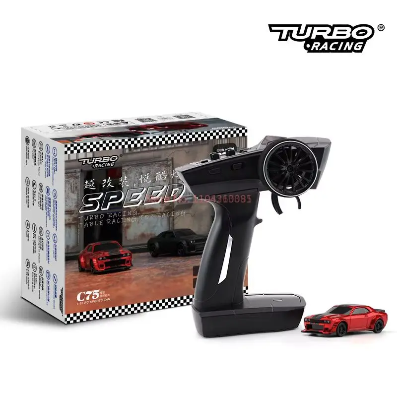 2024 Радиоуправляемый автомобиль Micro Turbo Racing C75 1:76 Мини электрический пульт
