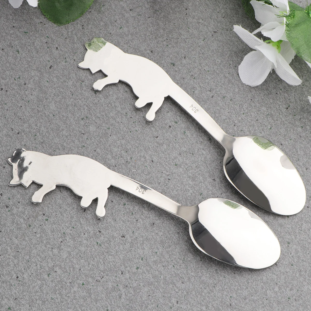 

2 pcs Kids Soup Spoon Spoon Cartoon Drinking Spoons Sugar Spoon Stainless Steel Spoons Appetizer Spoons