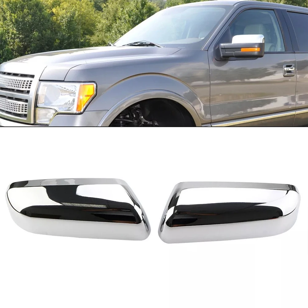 2 шт. хромированные верхние полудзеркала для Ford F-150 09-14 двери 4 вид сбоку внешние