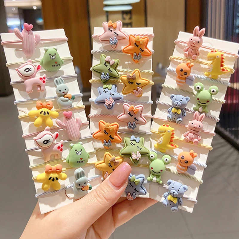 

10 шт., Детские резинки для волос, с рисунком