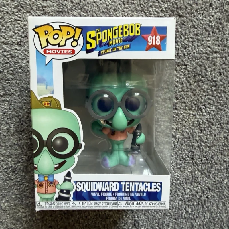 Фото Оригинальная фигурка Funko Pop Спанч Боб Квадратные штаны: Сквидвард Тентаклс # Коллекционная фигурка 918 Action Figures Decor Dll, лимитированная серия, подарок №5