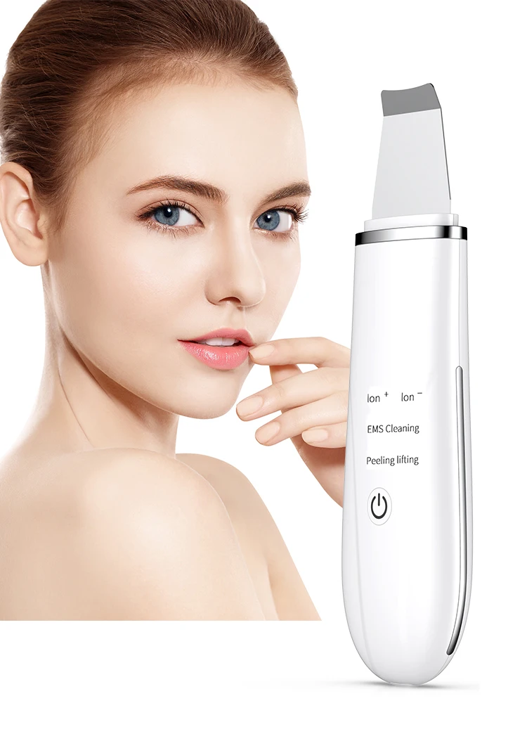 

Smart Home Ultrasonic Skin Scrubber Electric Facial Cleansing Pore Deep Cleaner Acne Blackhead Remover Shovel Device Beauty Tool