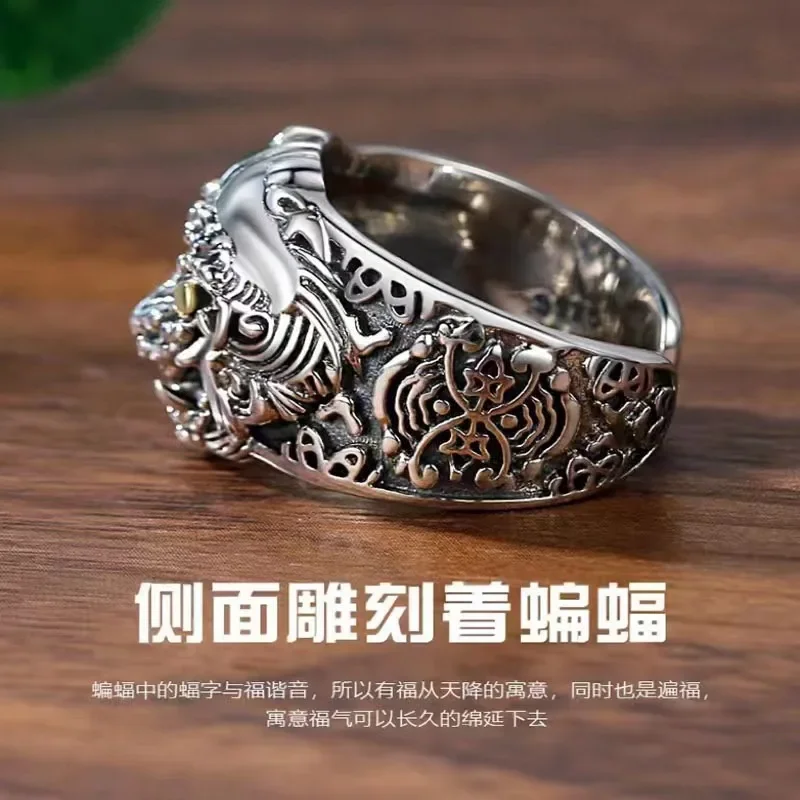 Мужское серебряное кольцо в стиле ретро серебро пробы