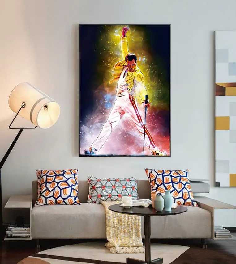 

Freddie Mercury Bohemian Rock Music Star Posters And Prints Canvas Painting Wall Art Pictures Decorative Home Decor Cuadros