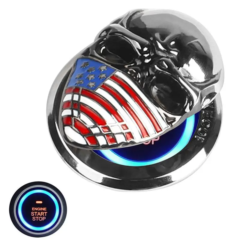 

Car Stop Start Button Cover Car Start Button Cover Universal Push Button Start Cover American Flag Car Push Button Start Cover