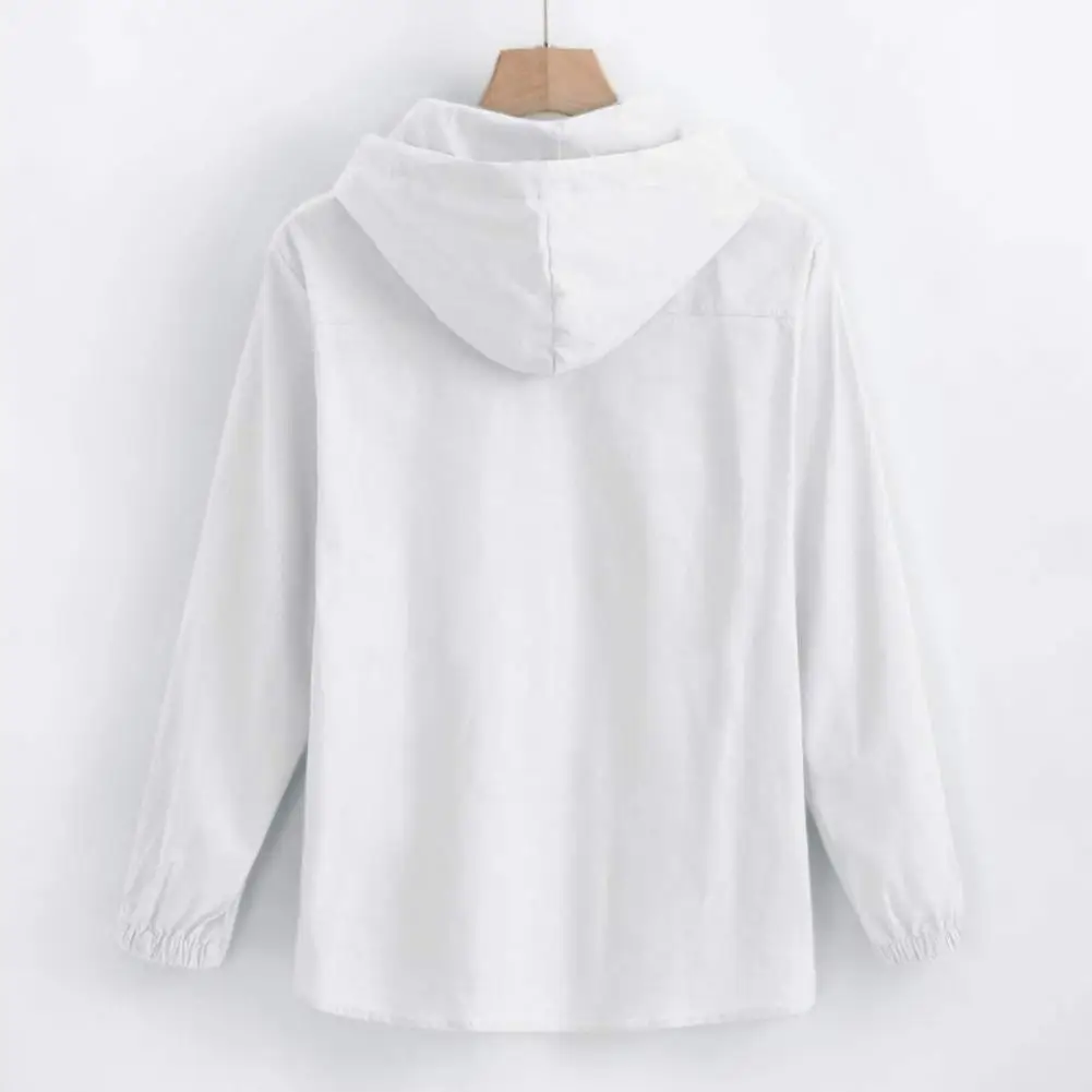 

Chic Slim Top Clothing Retro Shirt Hooded Hooded Front Pocket Retro Shirt Loose