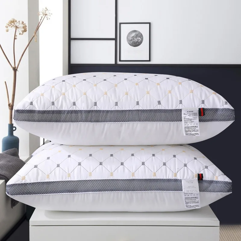 

5 star Luxury hotel Pillow core custom size Quilting feather silk bed pillow