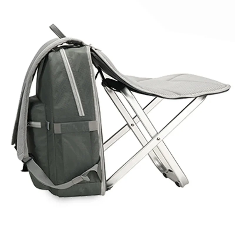 Portable Outdoor Leisure Stool Bag Seated Folding Storage Camping Backpack Student School
