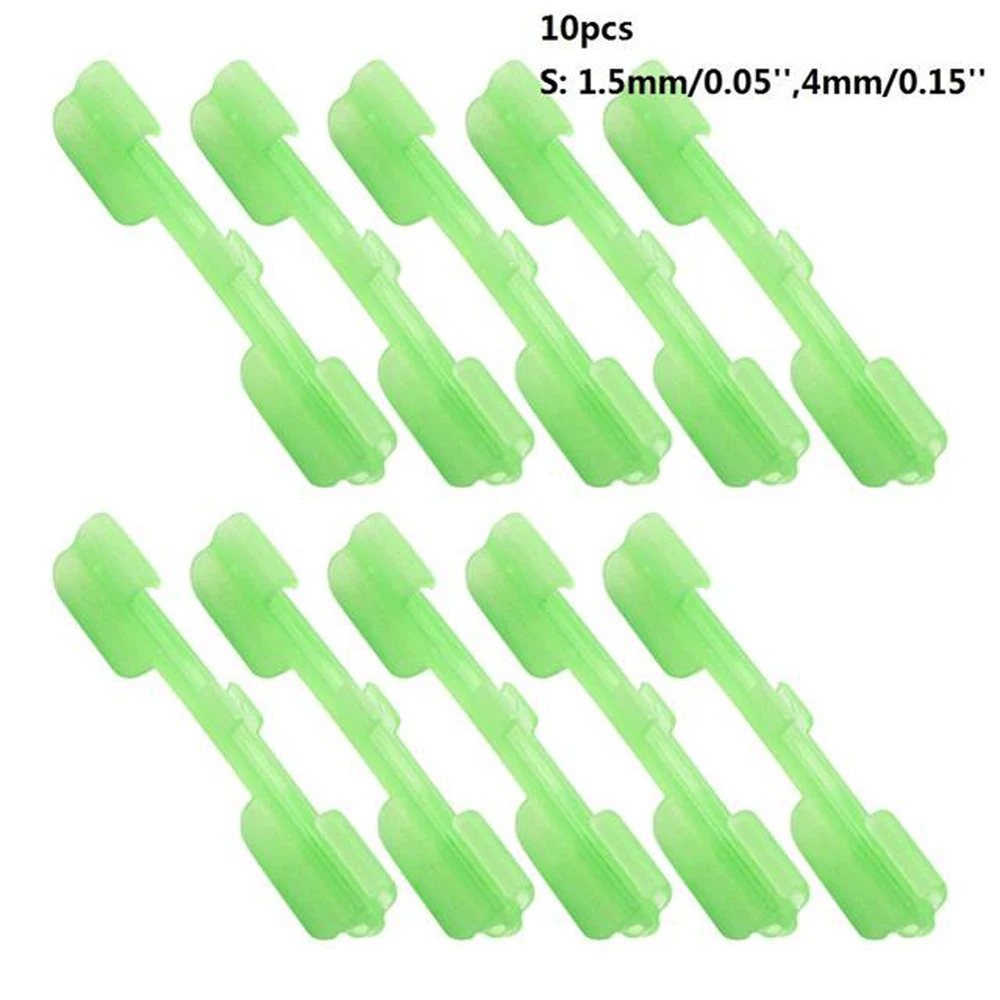 

10Pcs Fishing Rod Fluorescent Fishing Lure Night Float Clip Fishing Glow Stick Fishing Float Tip Clip Light Stick Holder