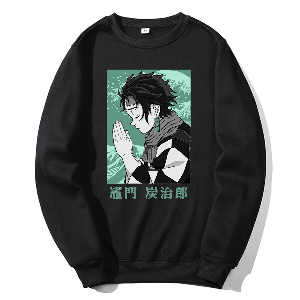 

Spring Male Demon Slayer Anime Cool Sweatshirt Casual Printing Clothing Men's Kimetsu no Yaiba Tanjirou Nezuko Top