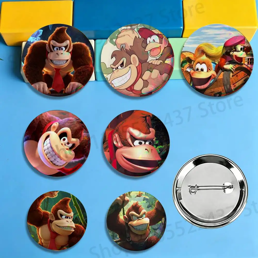 Фото Значки и броши с персонажами мультфильмов и игр: D-Donkey K-Kong, аниме-персонажи, винтажные, на заказ, подарки для воротника №1
