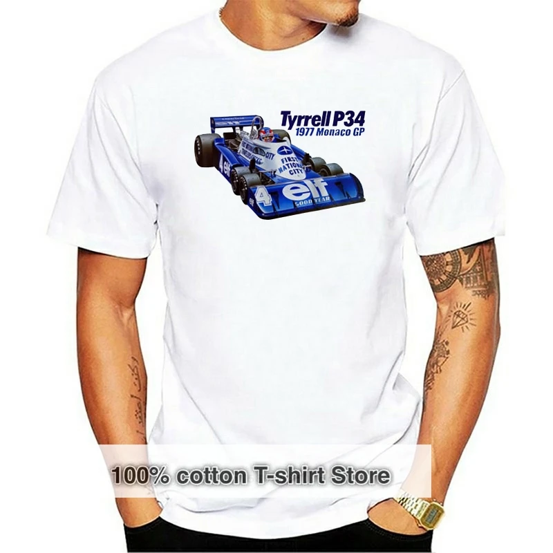 

Tyrrell P34 Grand Prix Car Coaster Racing Sport Design T Shirt Unisex White(1)