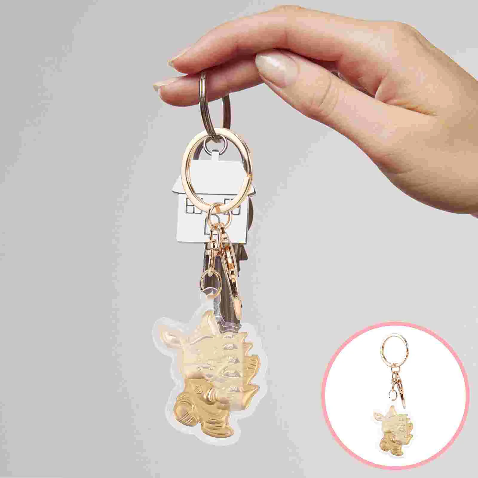 

Keychain Zodiac Key Year New Gifts Rabbit Chain Charms Ring Holder Handbag Hanging Favors Party Cartoon Pendant