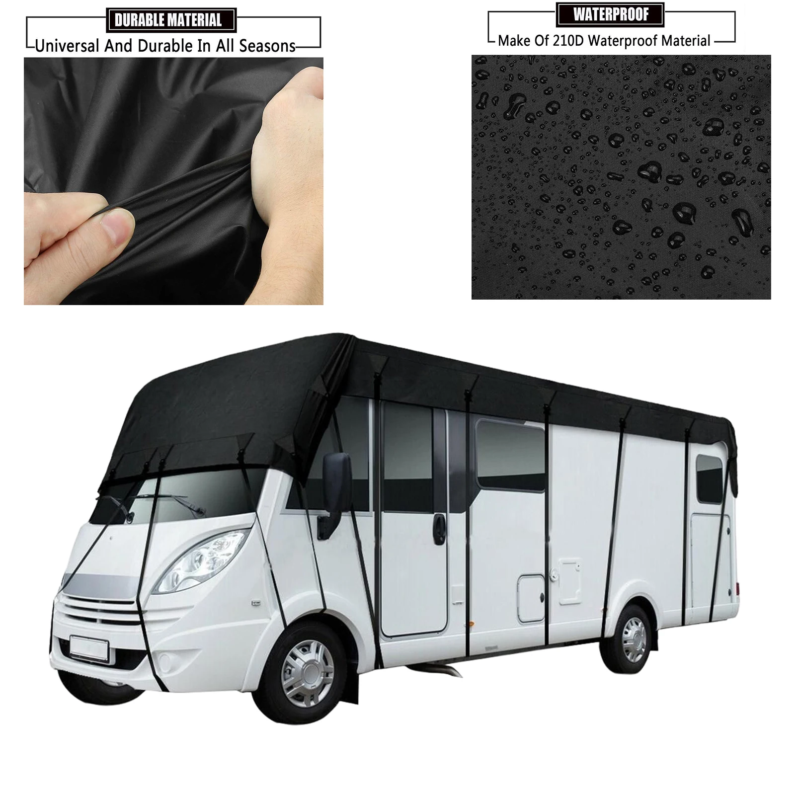 

RV Roof Cover Collapsible 210D Cloth Dustproof RV door window sunscreen Sunshade Cover for RV Caravan camper travel trailers