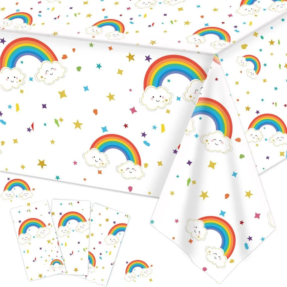 

Rainbow Party Tablecloths Rainbow Clouds Birthday Party Tablecloths Baby Party Carnival Decoration Supplies
