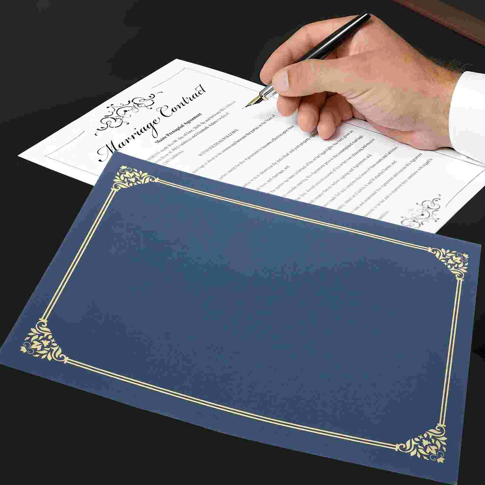 10 шт. бумажная обложка для сертификата держатель документов папка презентаций