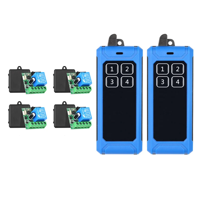 

1000m DC 12V 1CH 10A Wireless Remote Control LED Light Switch Relay Output Radio RF Transmitter And 433 MHz Receiver